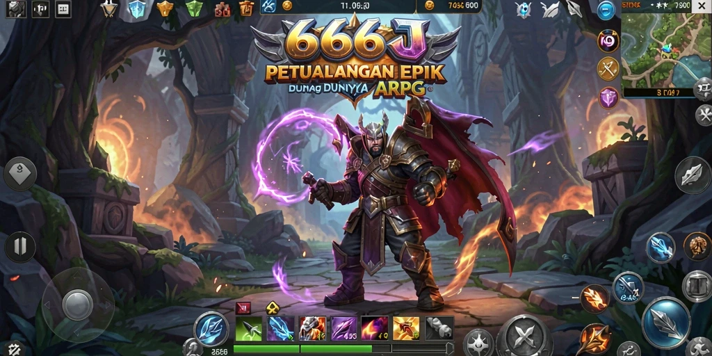 Tampilan gameplay <strong>666J</strong> dengan aksi seru dan karakter beragam.