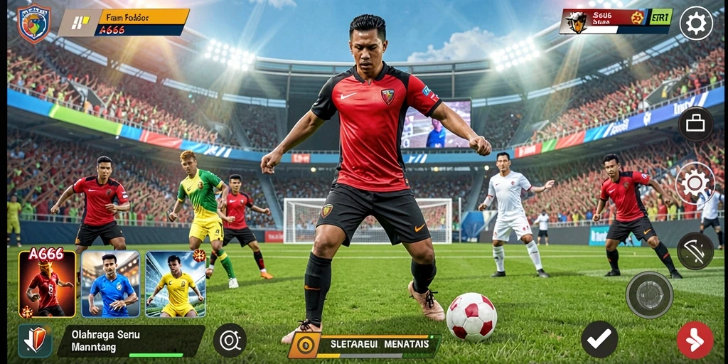 Gameplay menarik dengan aksi olahraga intens yang mendebarkan.