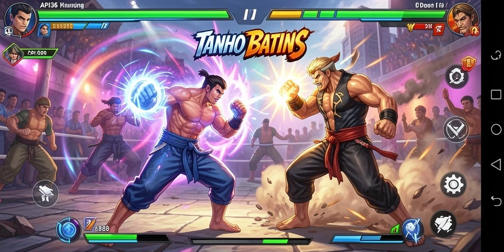 Screenshot gameplay API36 menampilkan aksi pertarungan yang mendebarkan.