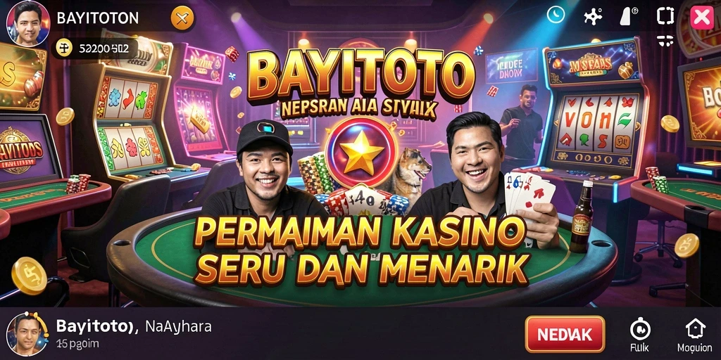 Screenshot gameplay BAYITOTO menampilkan aksi kasino yang mendebarkan dan interaktif.