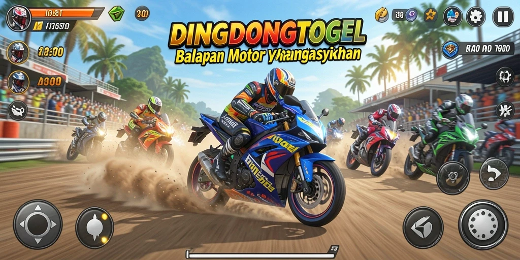 Tampak seru balapan motor DINGDONGTOGEL dalam aksi.