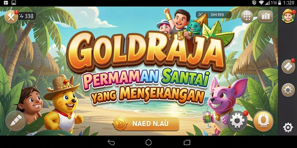 Tangkapan layar gameplay GOLDRAJA yang menunjukkan keseruan permainan casual.
