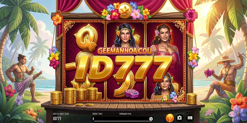 Screenshot ID777 menampilkan antarmuka permainan slot yang menarik dan interaktif.