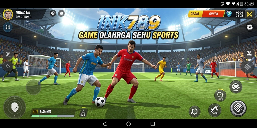 Tangkapan layar gameplay <strong>INK789</strong> menampilkan aksi olahraga yang mendebarkan.