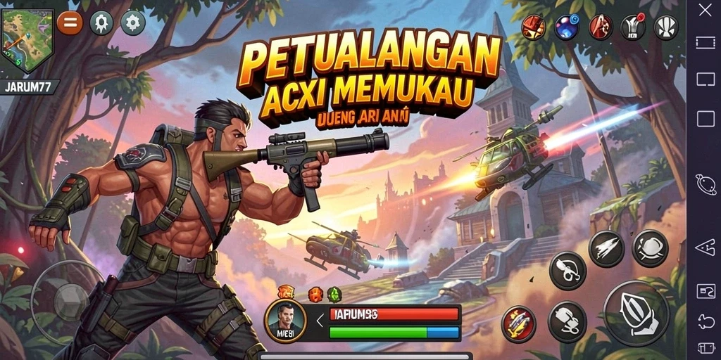 Gameplay JARUM77 yang menampilkan aksi mendebarkan dan grafis menawan.