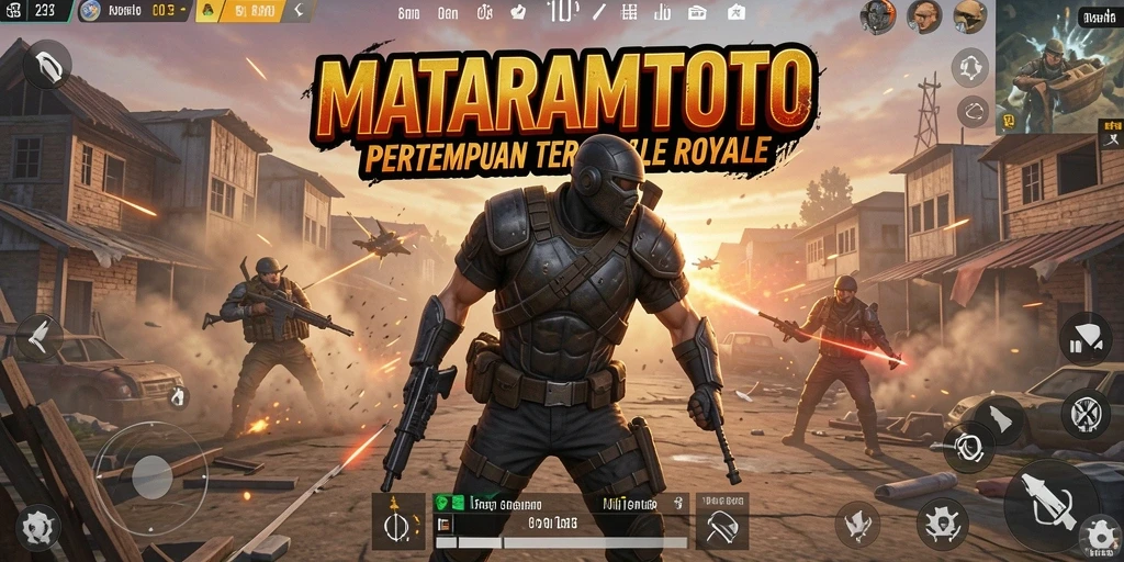 Tampilan gameplay <strong>MATARAMTOTO</strong> yang menegangkan dalam pertempuran Battle Royale.