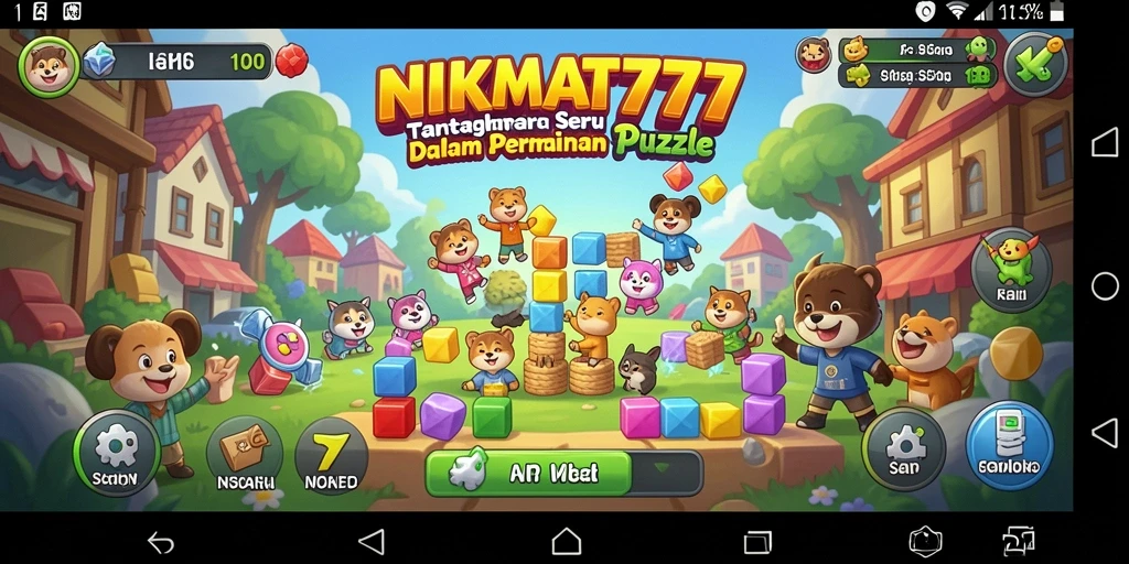 Tampilan gameplay NIKMAT777 yang menantang dalam genre Puzzle.