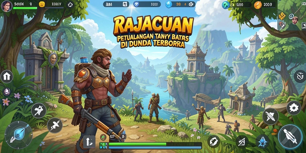 Tangkapan layar menampilkan gameplay eksplorasi bebas di RAJACUAN.