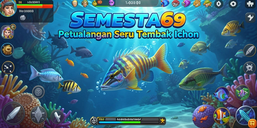 Gameplay menarik dari SEMESTA69 dengan berbagai ikan untuk ditangkap.