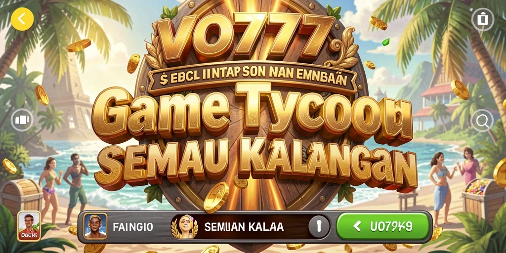 Tampilan gameplay VO777 yang memukau dengan elemen manajemen bisnis.